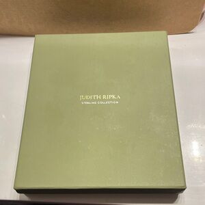 NWOT Judith Ripka sterling Silver Pendant on Black Cord Necklace